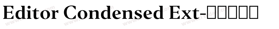 Editor Condensed Ext字体转换